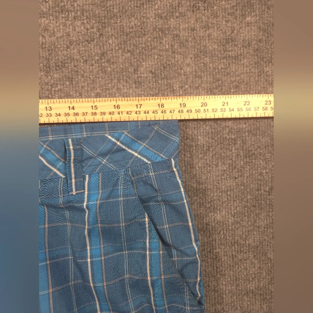 Columbia PFG Men's Blue Plaid Omni-Shield‎ Cargo/Hybrid Shorts Size 36